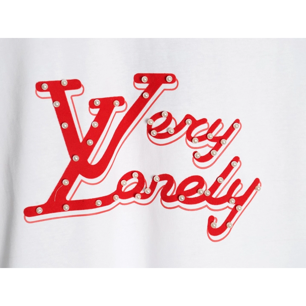 Louis Vuitton Pearl Slogan Print Short Sleeves,Louis Vuitton T Shirt,Tshirt,APPAREL