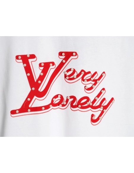 Louis Vuitton Pearl Slogan Print Short Sleeves,Louis Vuitton T Shirt,Tshirt,APPAREL