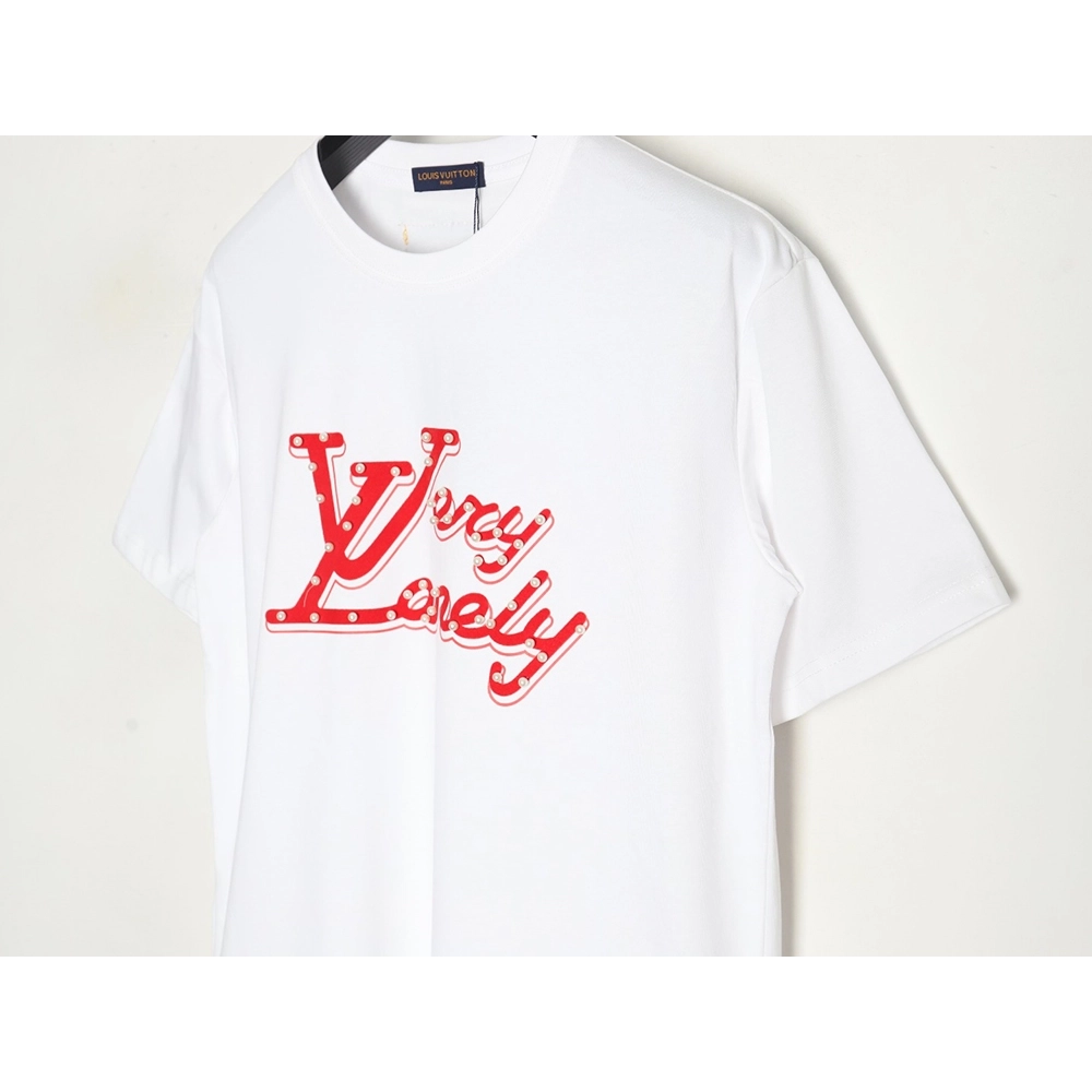 Louis Vuitton Pearl Slogan Print Short Sleeves,Louis Vuitton T Shirt,Tshirt,APPAREL