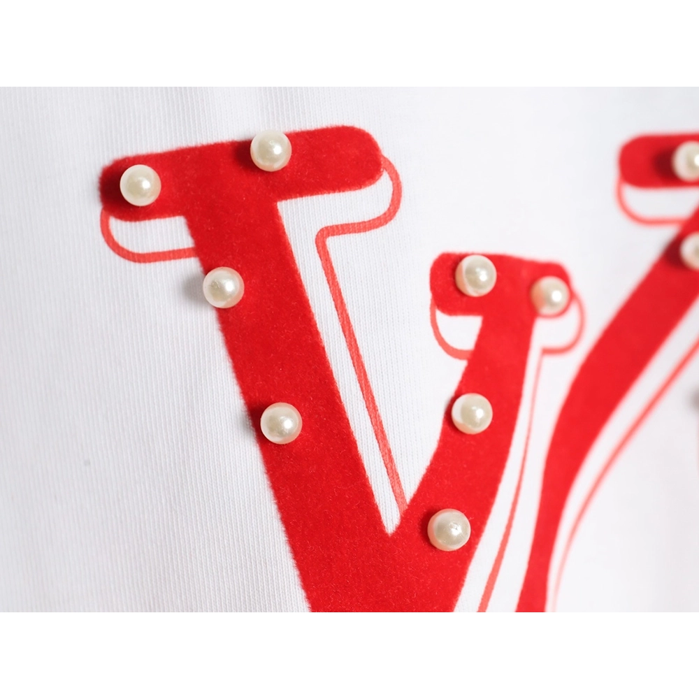 Louis Vuitton Pearl Slogan Print Short Sleeves,Louis Vuitton T Shirt,Tshirt,APPAREL