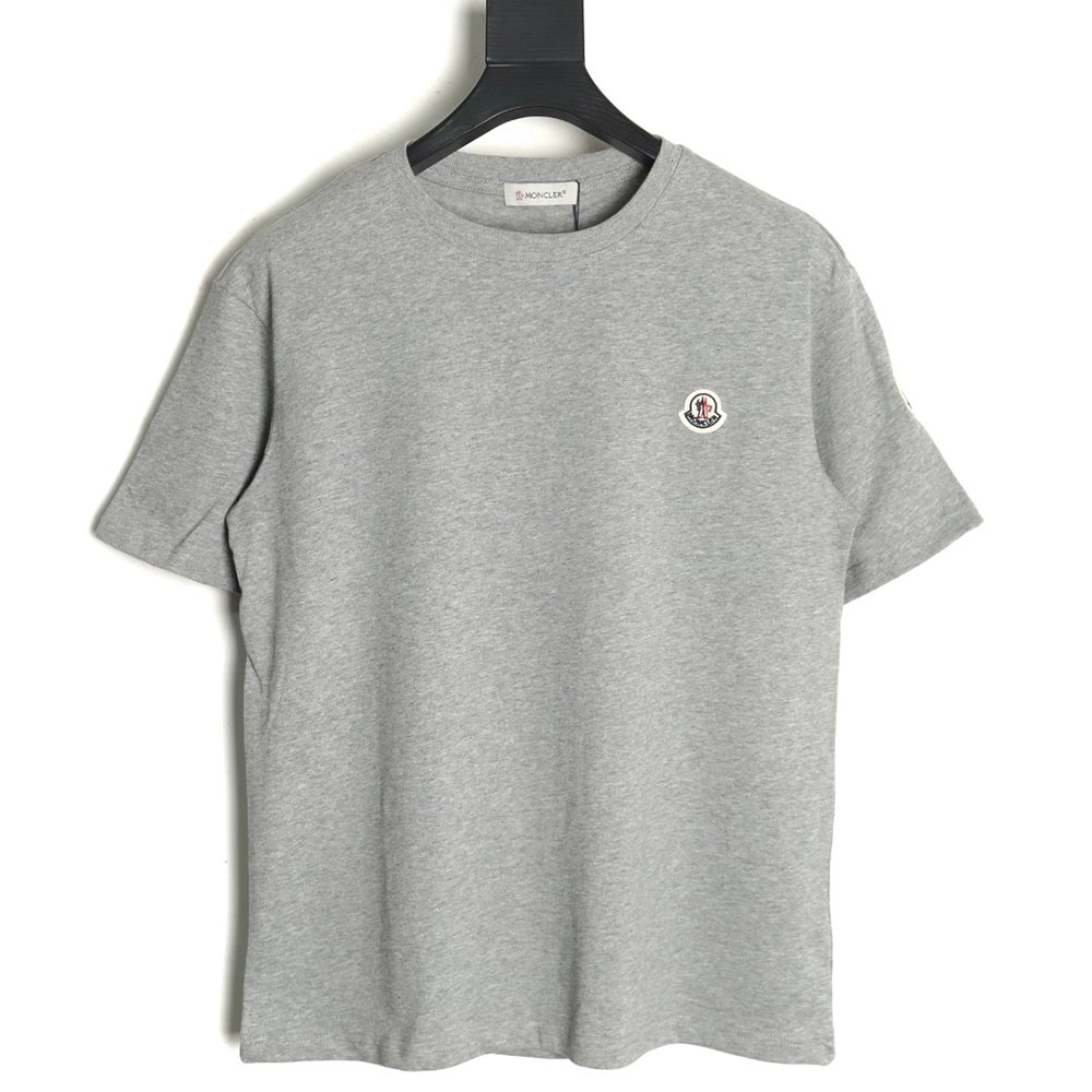 Moncler embroidered letter jacquard shortsleeved Tshirt,Moncler T Shirt,Tshirt,APPAREL