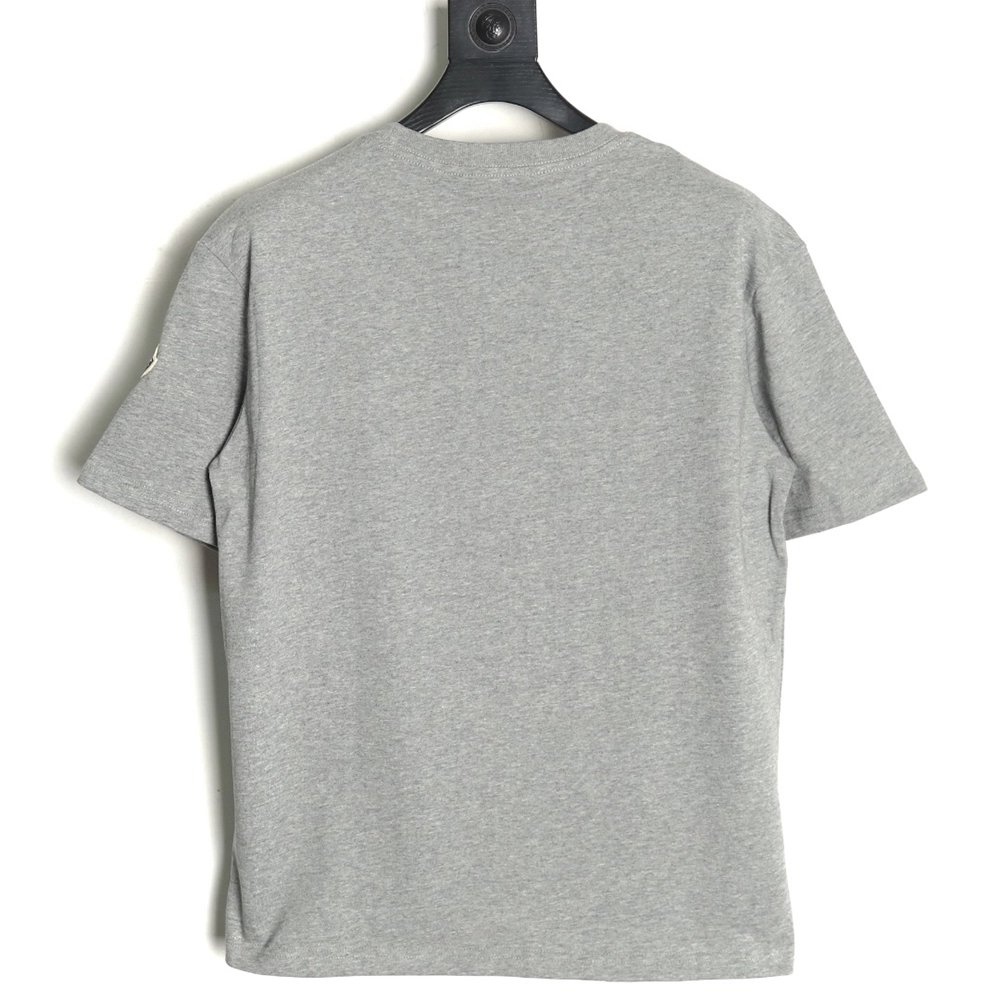 Moncler embroidered letter jacquard shortsleeved Tshirt,Moncler T Shirt,Tshirt,APPAREL