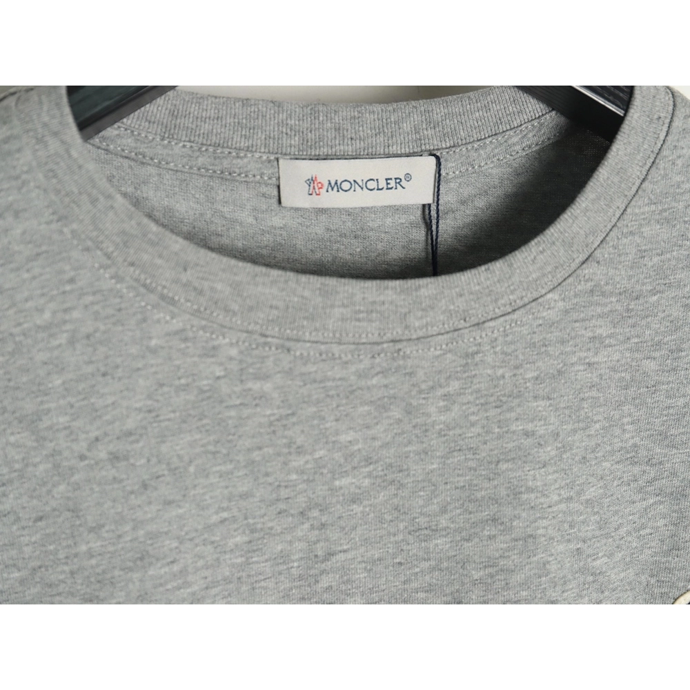 Moncler embroidered letter jacquard shortsleeved Tshirt,Moncler T Shirt,Tshirt,APPAREL