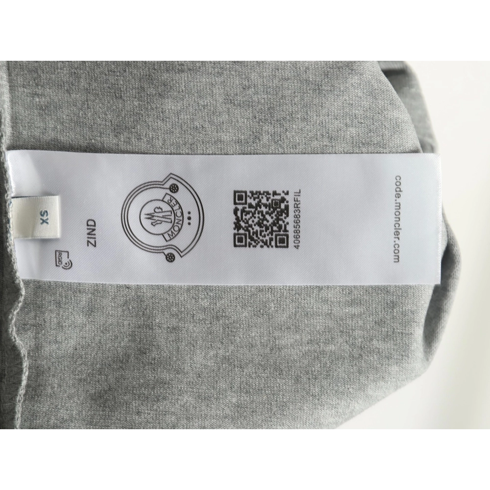 Moncler embroidered letter jacquard shortsleeved Tshirt,Moncler T Shirt,Tshirt,APPAREL