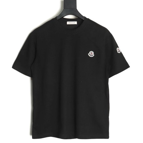 Moncler embroidered letter jacquard shortsleeved Tshirt,Moncler T Shirt,Tshirt,APPAREL