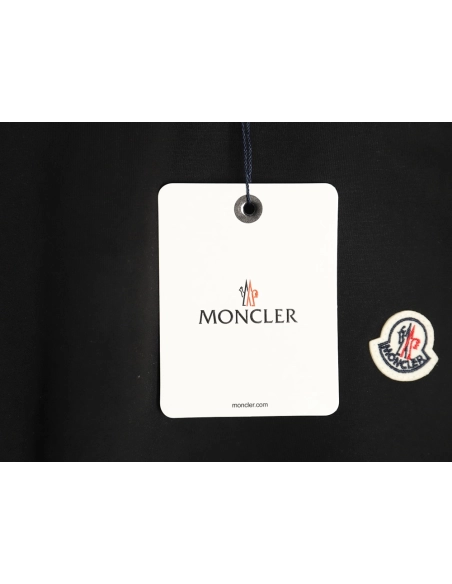 Moncler embroidered letter jacquard shortsleeved Tshirt,Moncler T Shirt,Tshirt,APPAREL