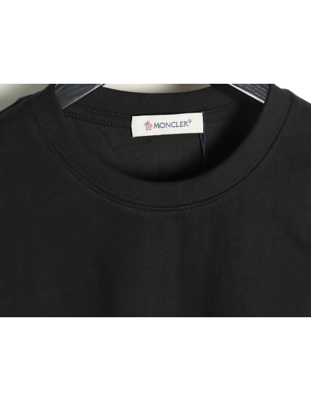 Moncler embroidered letter jacquard shortsleeved Tshirt,Moncler T Shirt,Tshirt,APPAREL