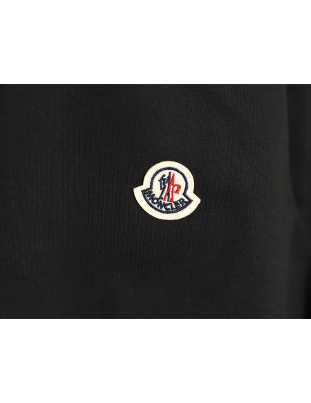 Moncler embroidered letter jacquard shortsleeved Tshirt,Moncler T Shirt,Tshirt,APPAREL