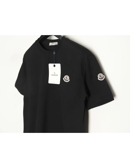Moncler embroidered letter jacquard shortsleeved Tshirt,Moncler T Shirt,Tshirt,APPAREL