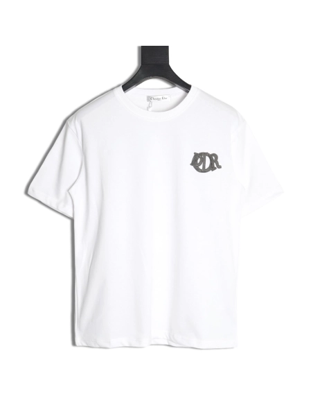 Dior Letter Patch Embroidered Short Sleeve TShirt,Dior T Shirt,Tshirt,APPAREL