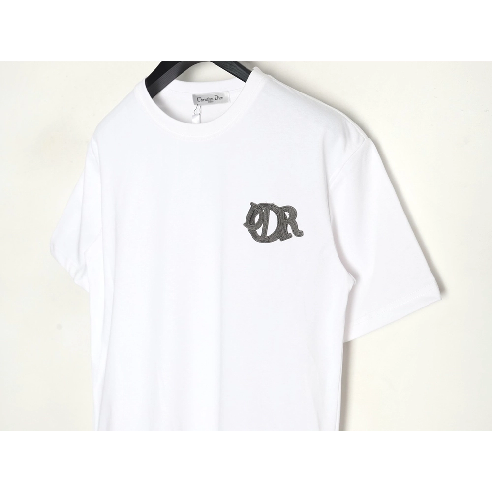 Dior Letter Patch Embroidered Short Sleeve TShirt,Dior T Shirt,Tshirt,APPAREL