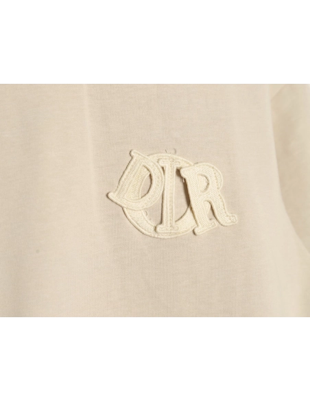 Dior Letter Patch Embroidered Short Sleeve TShirt,Dior T Shirt,Tshirt,APPAREL
