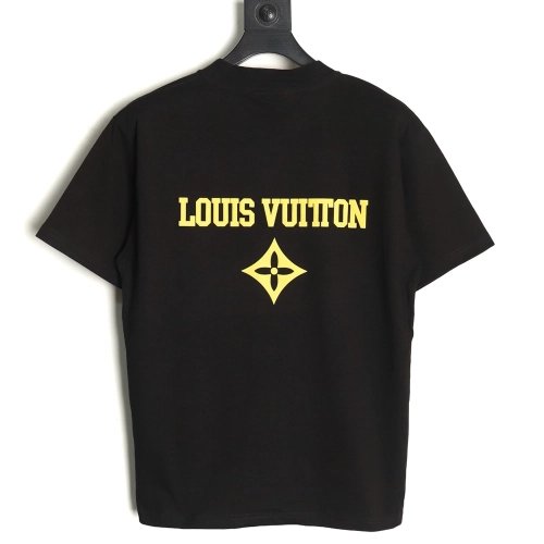 Louis Vuitton Chest Lettering Print Short Sleeve Tshirt,Louis Vuitton T Shirt,Tshirt,APPAREL