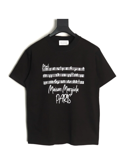 Maison Margiela musical note letter print shortsleeved Tshirt,Maison Margiela T Shirt,Tshirt,APPAREL