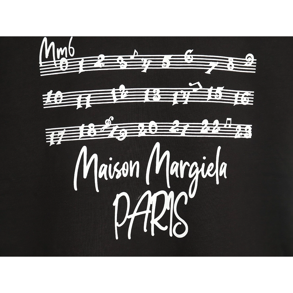 Maison Margiela musical note letter print shortsleeved Tshirt,Maison Margiela T Shirt,Tshirt,APPAREL