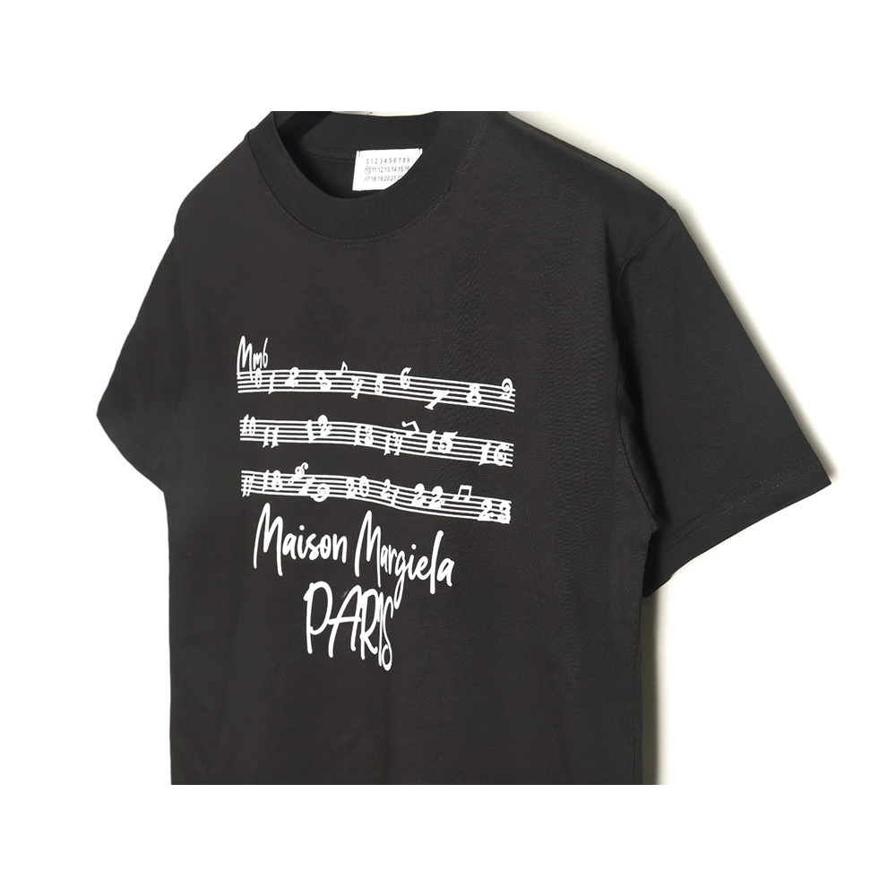 Maison Margiela musical note letter print shortsleeved Tshirt,Maison Margiela T Shirt,Tshirt,APPAREL