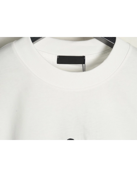 Prada Overlapping Logo Lettering Embroidered Short Sleeve TShirt,Prada T Shirt,Tshirt,APPAREL