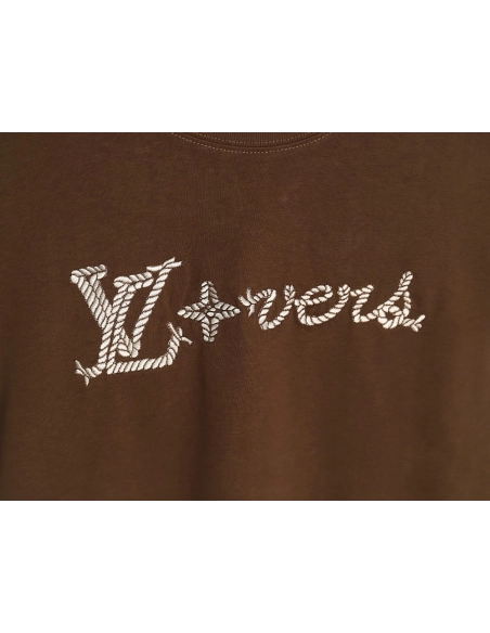 Louis Vuitton Rope Knot Embroidered Short Sleeve,Louis Vuitton T Shirt,Tshirt,APPAREL