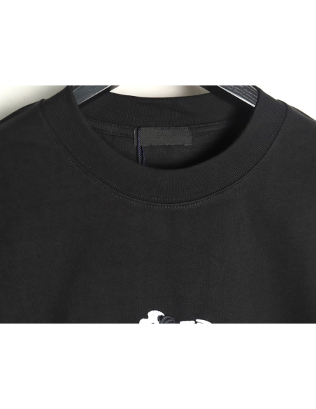 Prada Overlapping Logo Lettering Embroidered Short Sleeve TShirt,Prada T Shirt,Tshirt,APPAREL