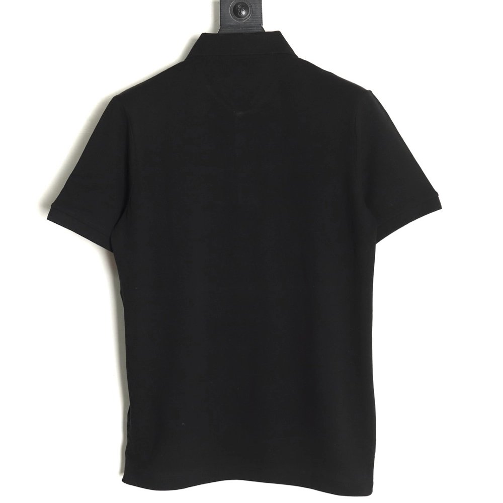Prada triangle logo nylon patchwork Polo short sleeve,Prada Shirt,Shirt,APPAREL