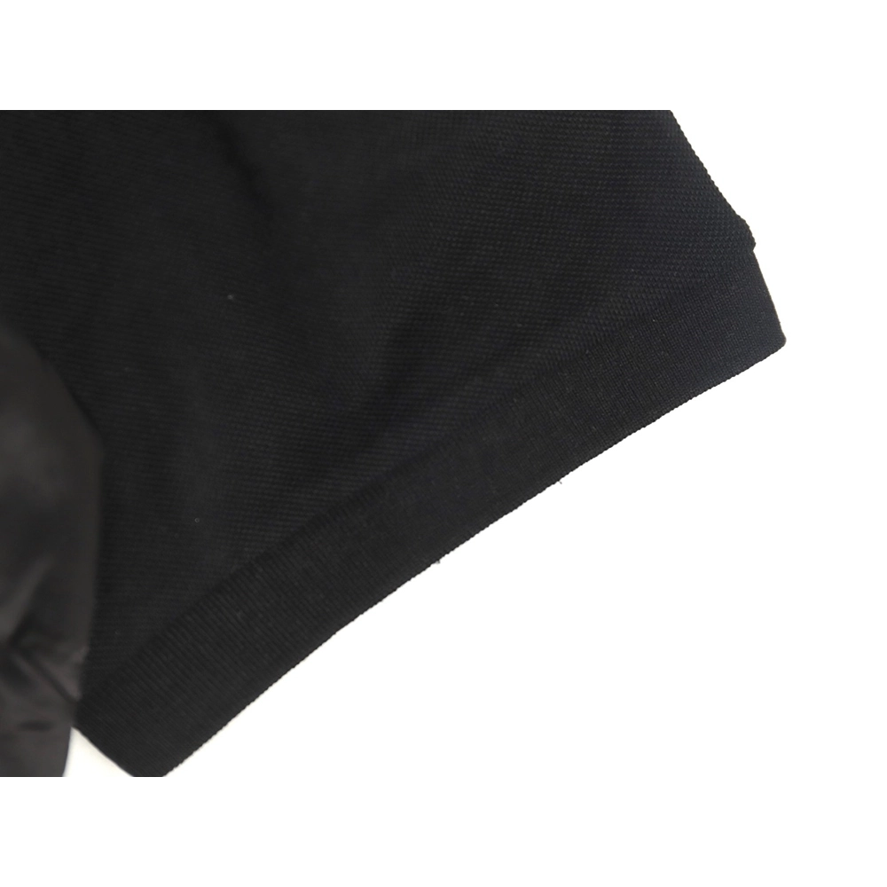 Prada triangle logo nylon patchwork Polo short sleeve,Prada Shirt,Shirt,APPAREL