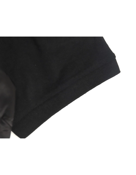 Prada triangle logo nylon patchwork Polo short sleeve,Prada Shirt,Shirt,APPAREL