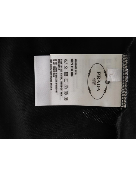 Prada triangle logo nylon patchwork Polo short sleeve,Prada Shirt,Shirt,APPAREL