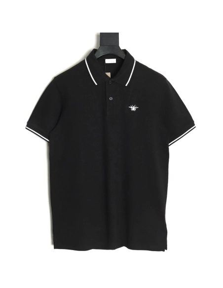 Dior little bee embroidered LOGO shortsleeved POLO shirt,Dior Shirt,Shirt,APPAREL