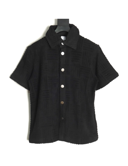 Bottega Veneta Towel Weave Short Sleeve Shirt TSK1,Bottega Veneta