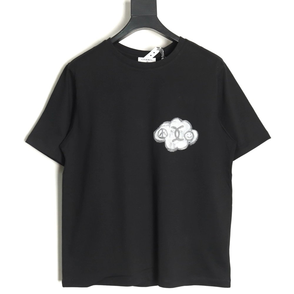 Chanel hand-painted graffiti letters short sleeve TSK1,Chanel