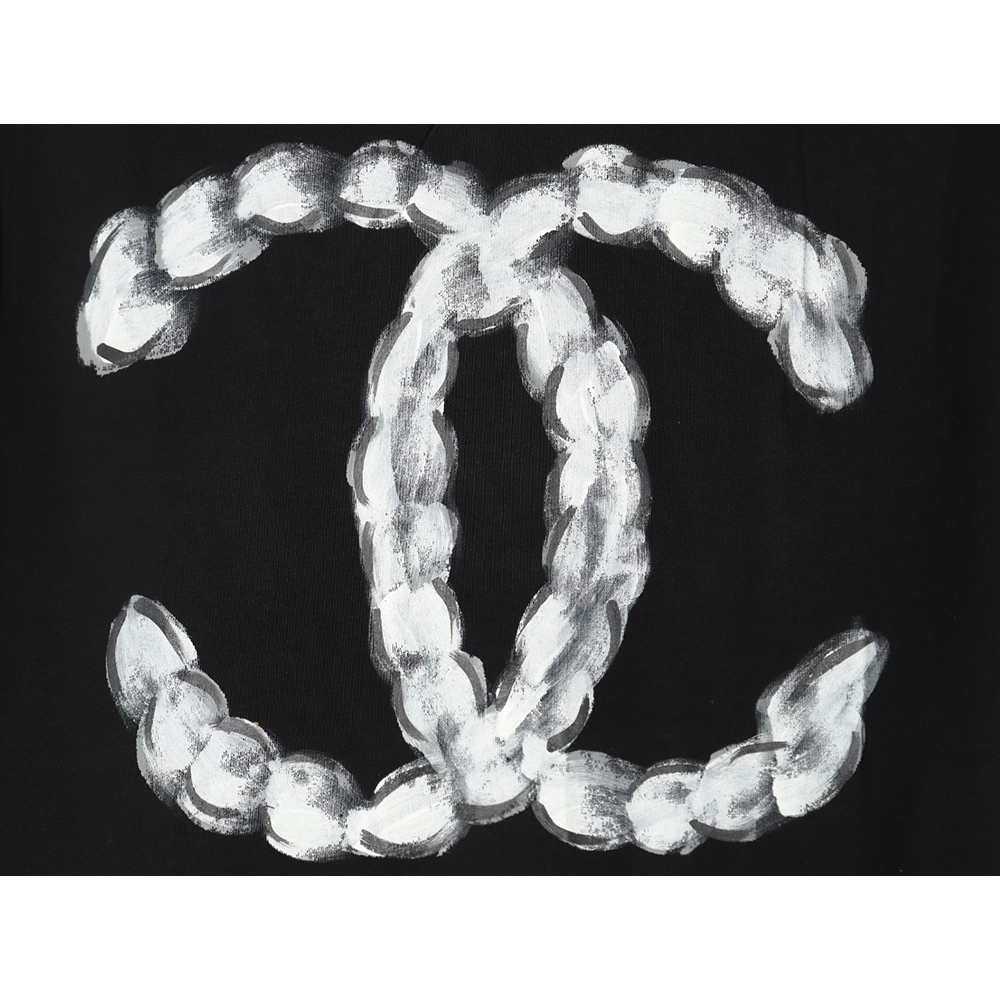 Chanel hand-painted graffiti letters short sleeve TSK1,Chanel