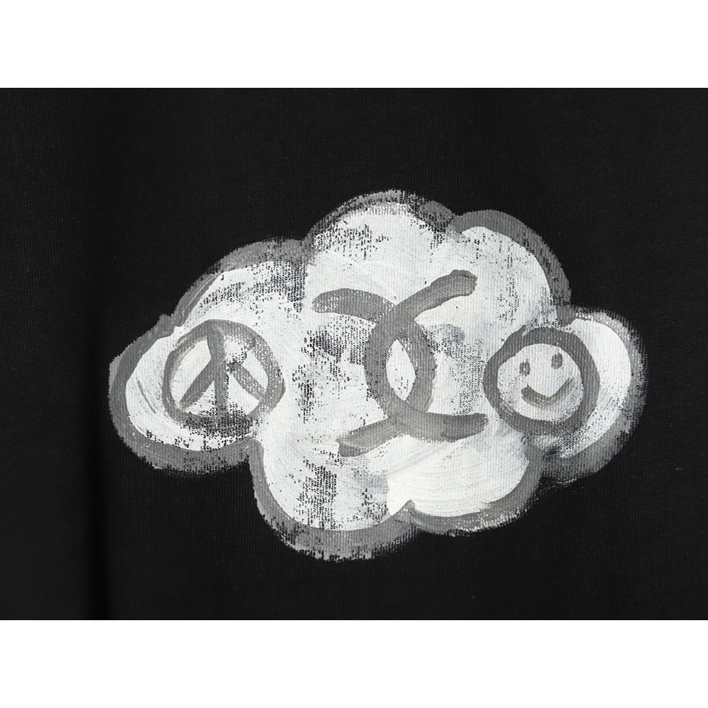 Chanel hand-painted graffiti letters short sleeve TSK1,Chanel