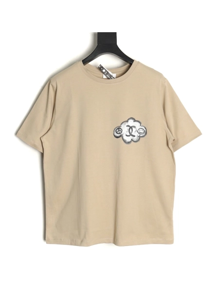 Chanel hand-painted graffiti letters short sleeve,Chanel