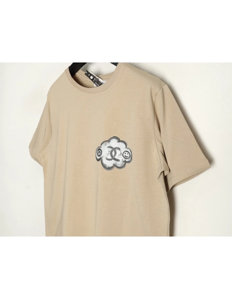 Chanel hand-painted graffiti letters short sleeve,Chanel