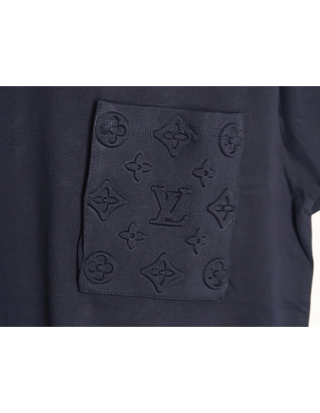 Louis Vuitton dark pattern presbyopic pocket short sleeves TSK1,Louis Vuitton