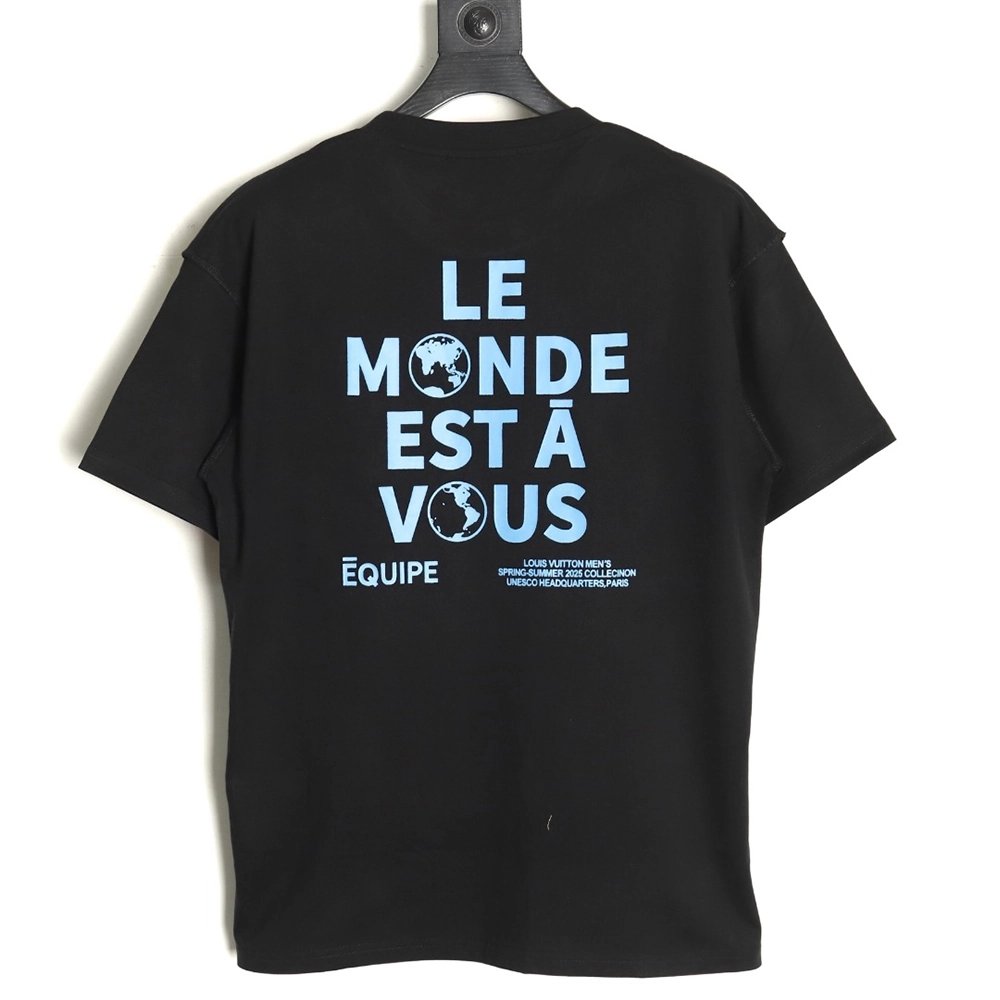 Louis Vuitton Pharrell Designed Show Staff Short-Sleeved T-Shirt TSK1,Louis Vuitton