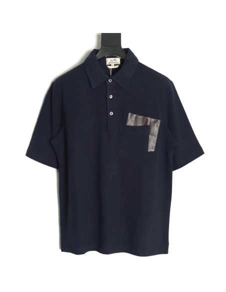 Hermes Double Pocket Polo Short Sleeve T-Shirt TSK1,Hermes