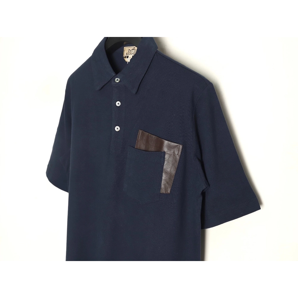 Hermes Double Pocket Polo Short Sleeve T-Shirt TSK1,Hermes