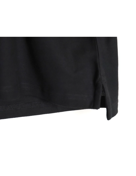 Burberry Button BT Logo Short Sleeve Polo Shirt Black,Burberry