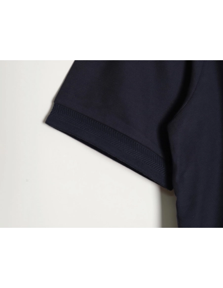 Burberry Button BT Logo Short Sleeve Polo Shirt Navy Blue,Burberry
