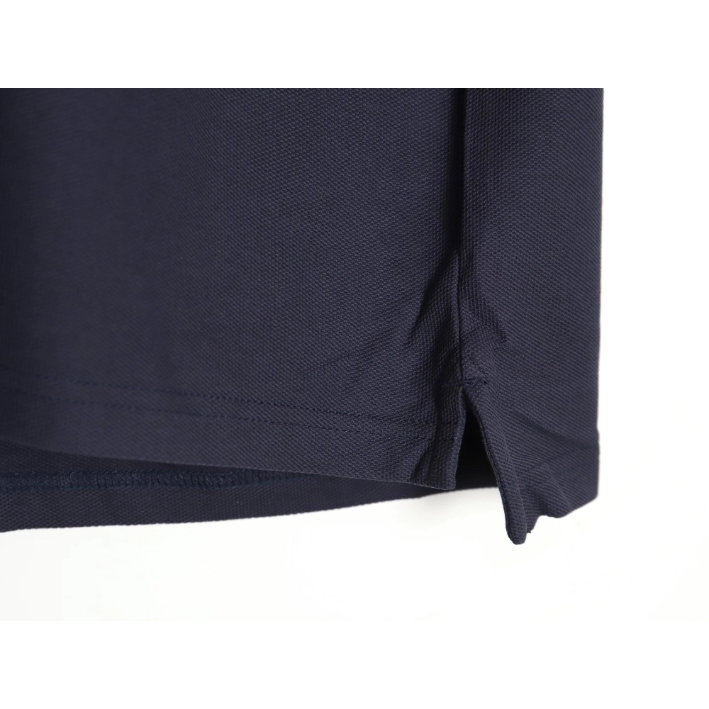 Burberry Button BT Logo Short Sleeve Polo Shirt Navy Blue,Burberry