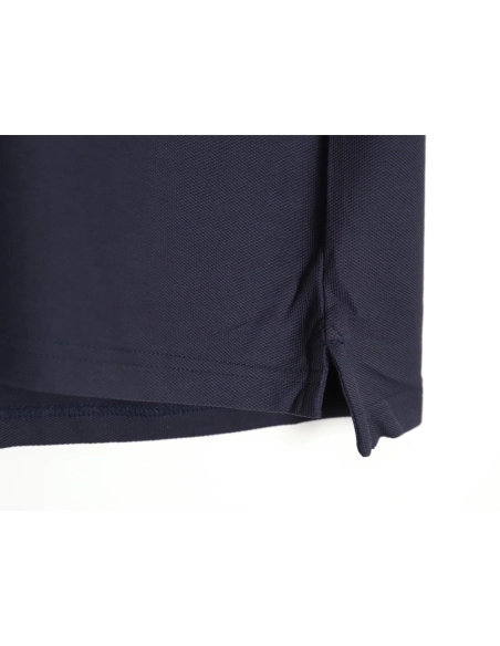 Burberry Button BT Logo Short Sleeve Polo Shirt Navy Blue,Burberry