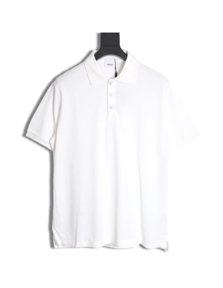 Burberry Button BT Logo Short Sleeve Polo Shirt,Burberry