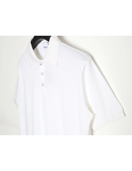 Burberry Button BT Logo Short Sleeve Polo Shirt,Burberry