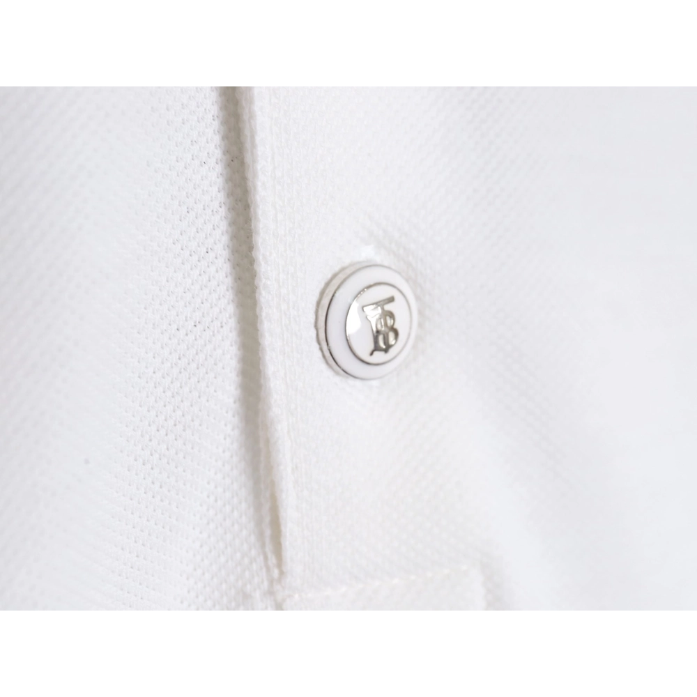 Burberry Button BT Logo Short Sleeve Polo Shirt,Burberry