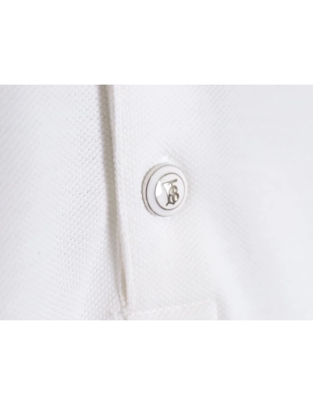 Burberry Button BT Logo Short Sleeve Polo Shirt,Burberry