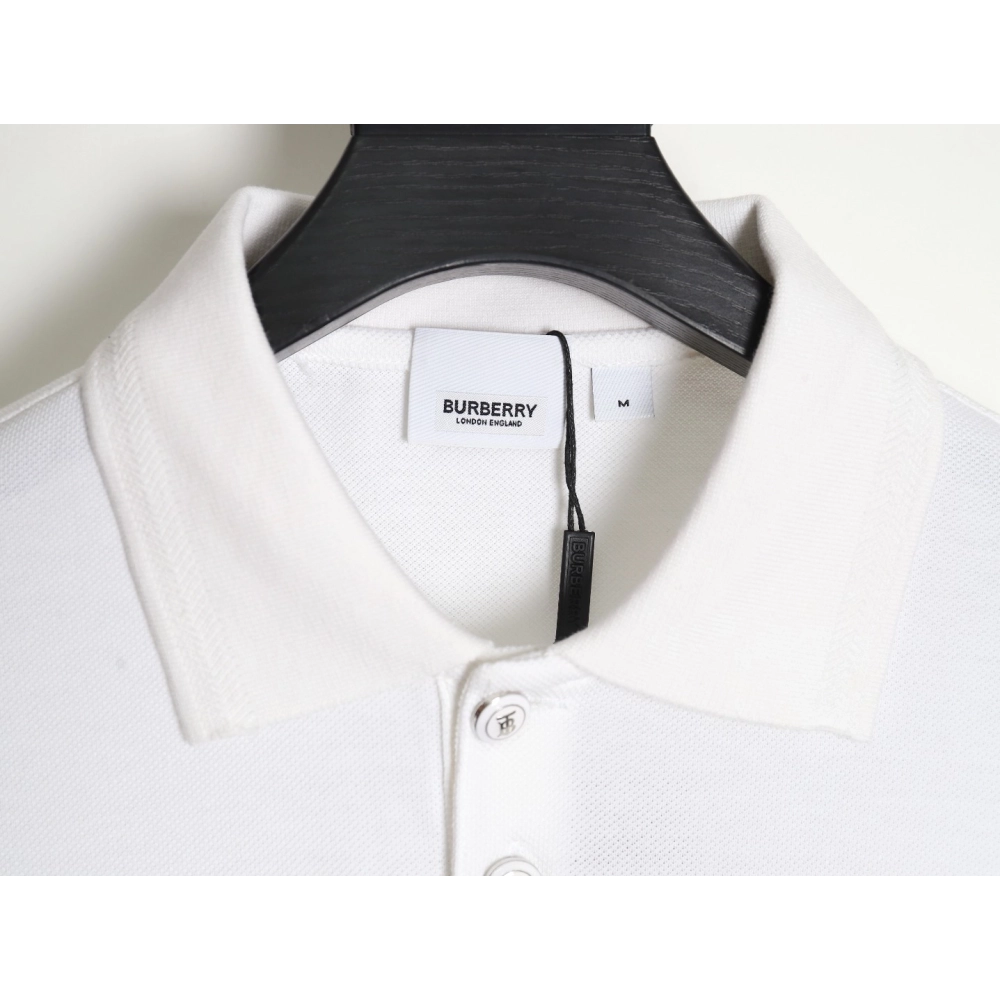 Burberry Button BT Logo Short Sleeve Polo Shirt,Burberry