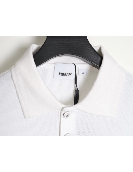 Burberry Button BT Logo Short Sleeve Polo Shirt,Burberry