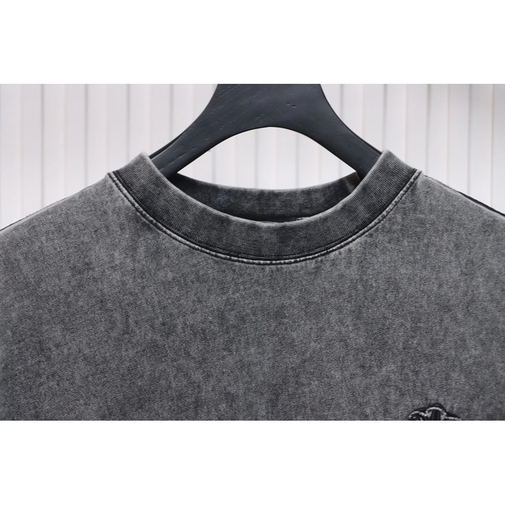 Chrome Hearts washed distressed patch logo short sleeves,Chrome Hearts