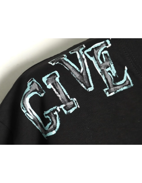 Givenchy shoulder hand-painted letter print short sleeves TSK1,Givenchy